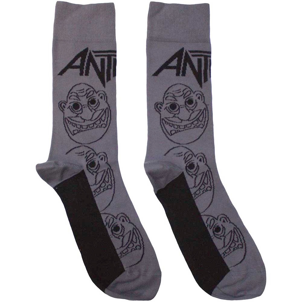 Anthrax - Faces Pattern Mono Sokken - EU 40-45 - Grijs